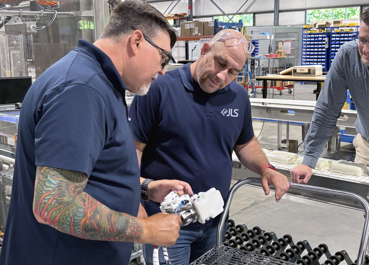 JLS robotic pick-and-place running a product trial